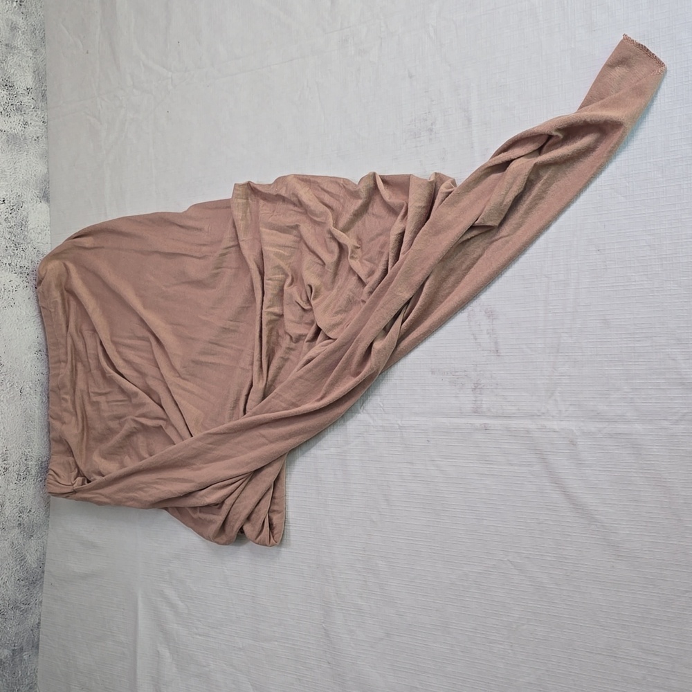 Eunice Lai beige side high low elastic skirt